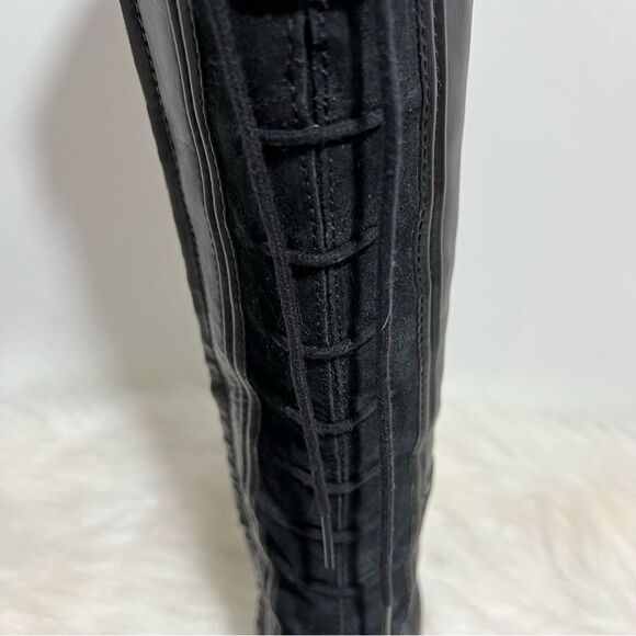 Max Studio Black Lace Up Boots - Picture 7 of 16